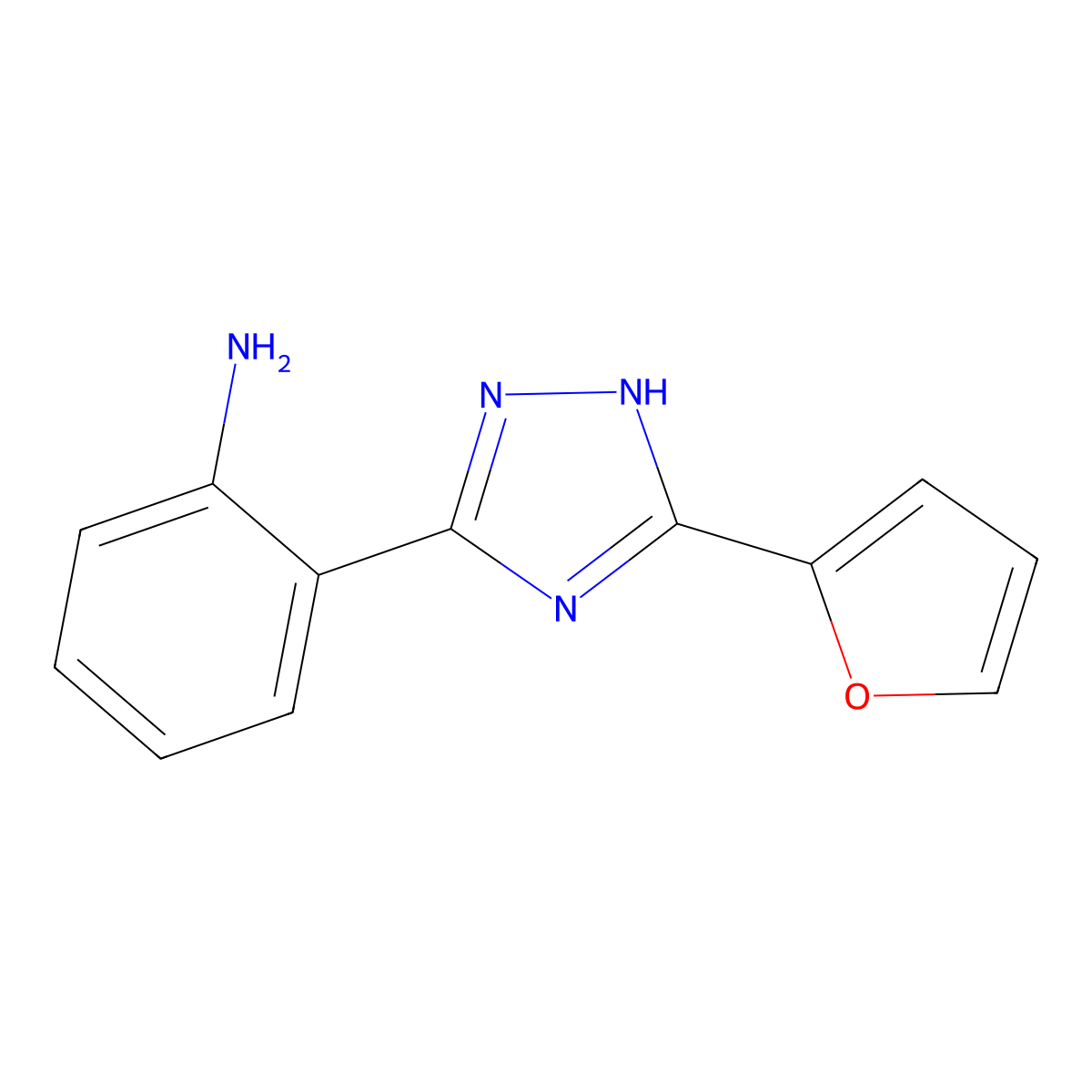 2-[5-(furan-2-yl)-4H-1,2,4-triazol-3-yl]aniline molecular structure, CAS 104615-64-7