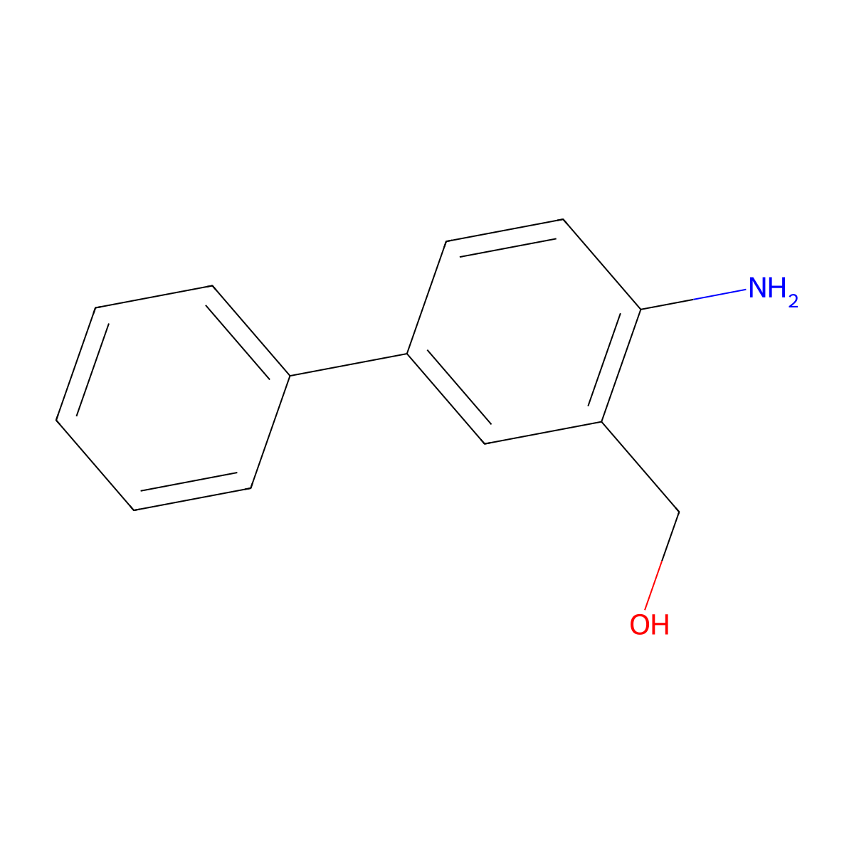 (4-Amino-[1,1'-biphenyl]-3-yl)methanol molecular structure, CAS 1046152-59-3