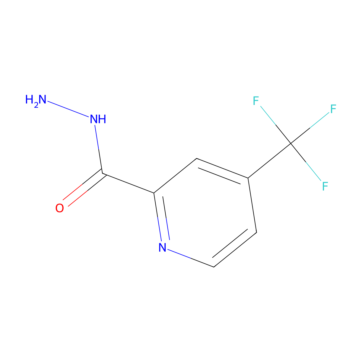 4-Trifluoromethyl-pyridine-2-carboxylic acid hydrazide molecular structure, CAS 1046160-83-1