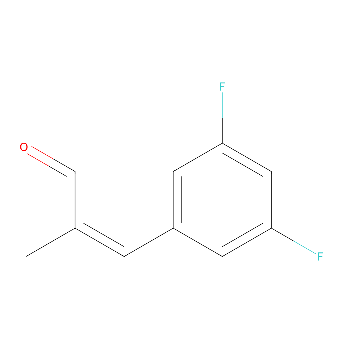 (2E)-3-(3,5-difluorophenyl)-2-methylprop-2-enal molecular structure, CAS 1046161-35-6