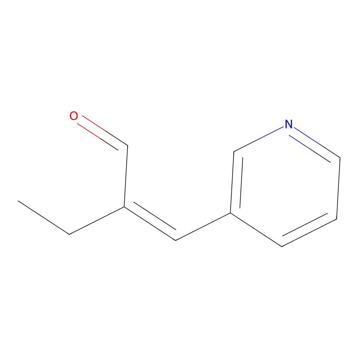 2-[(Pyridin-3-yl)methylidene]butanal molecular structure, CAS 1046162-77-9