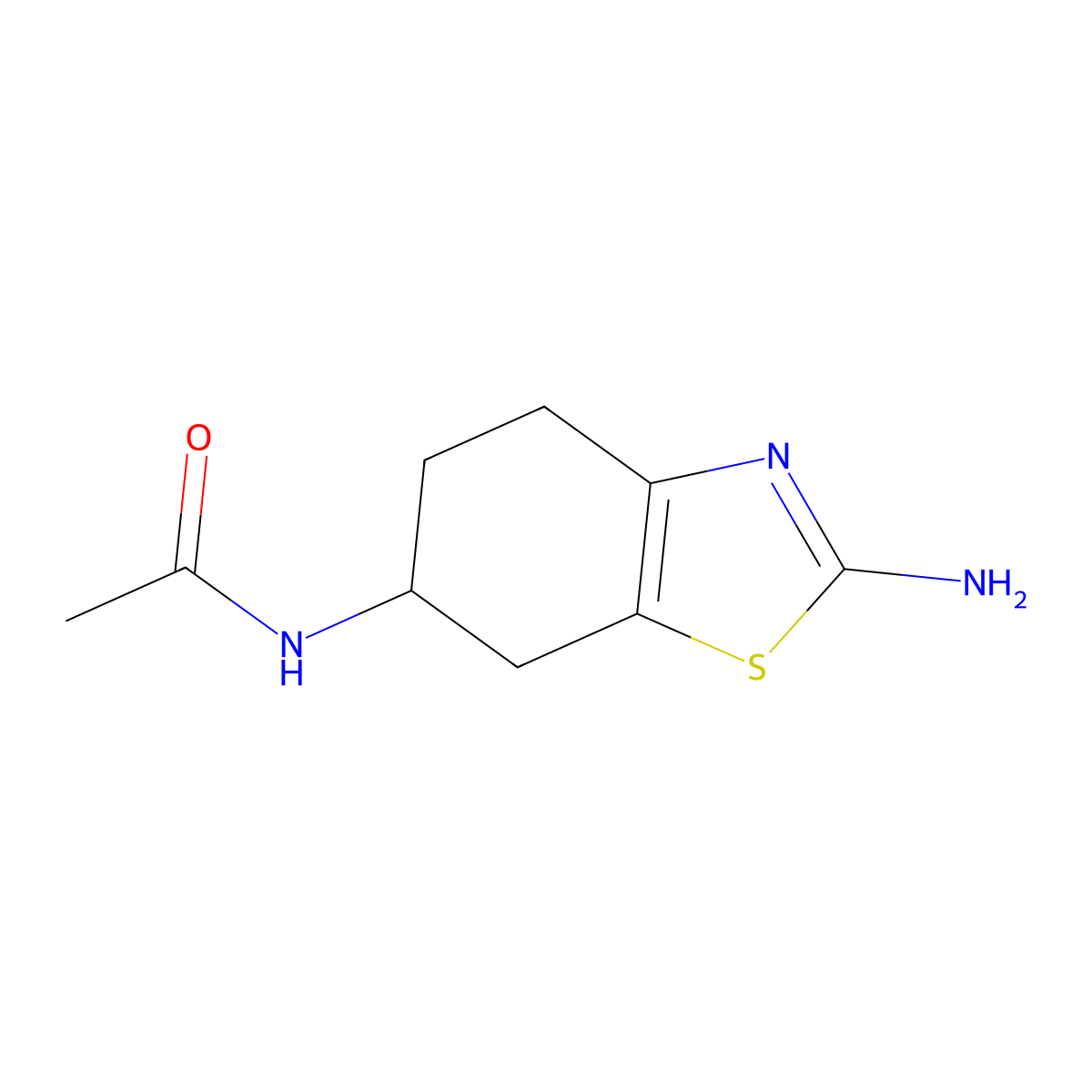 N-(2-Amino-4,5,6,7-tetrahydro-6-benzothiazolyl)acetamide molecular structure, CAS 104617-51-8