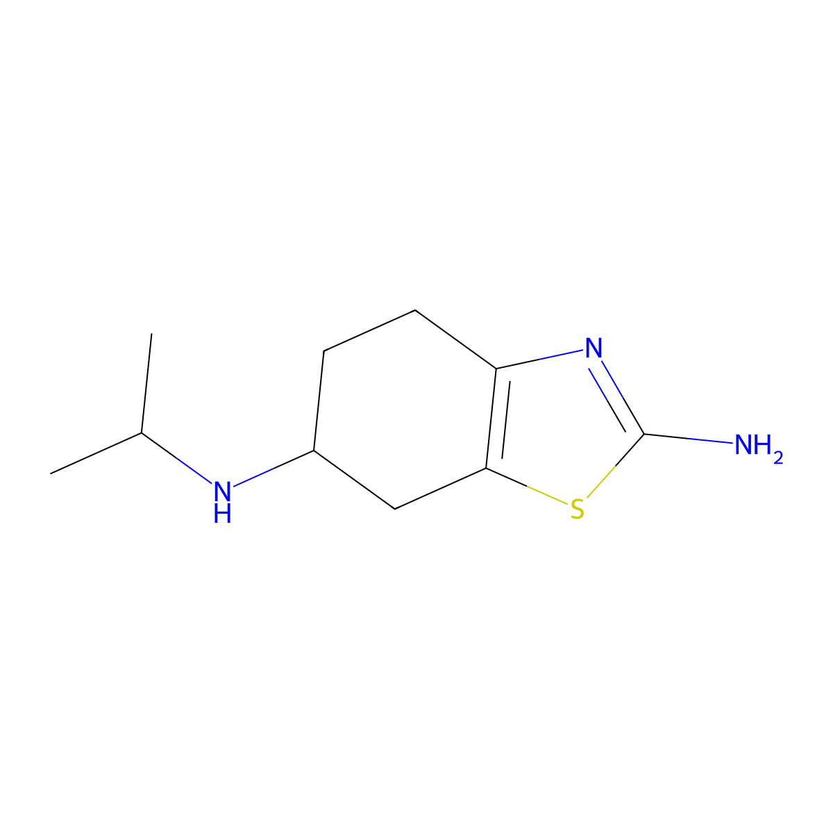 N6-Isopropyl-4,5,6,7-tetrahydrobenzo[D]thiazole-2,6-diamine molecular structure, CAS 104617-64-3