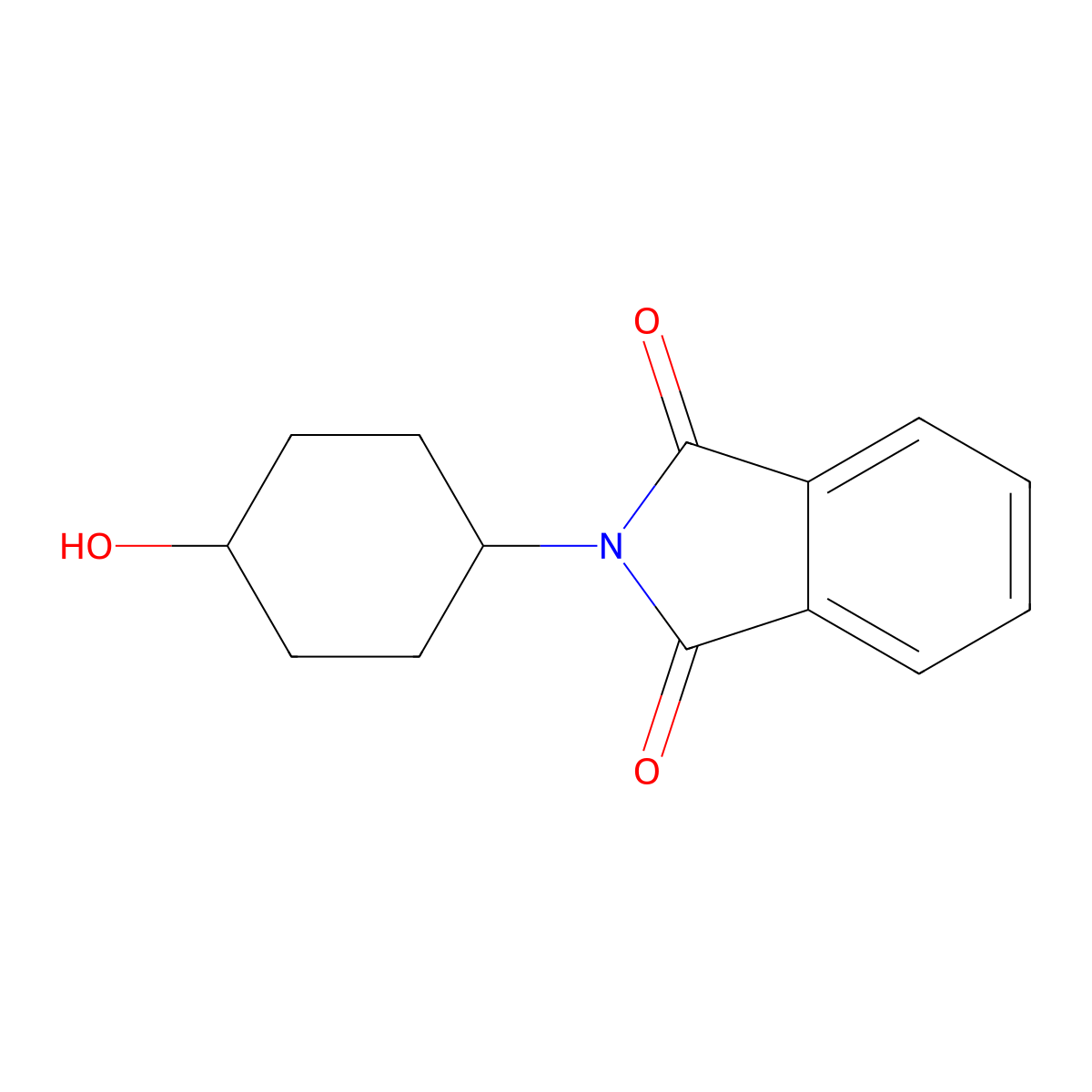 trans-2-(4-Hydroxycyclohexyl)-isoindole-1,3-dione molecular structure, CAS 104618-31-7