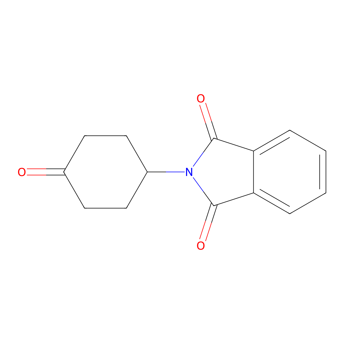 2-(4-oxocyclohexyl)-2,3-dihydro-1H-isoindole-1,3-dione molecular structure, CAS 104618-32-8