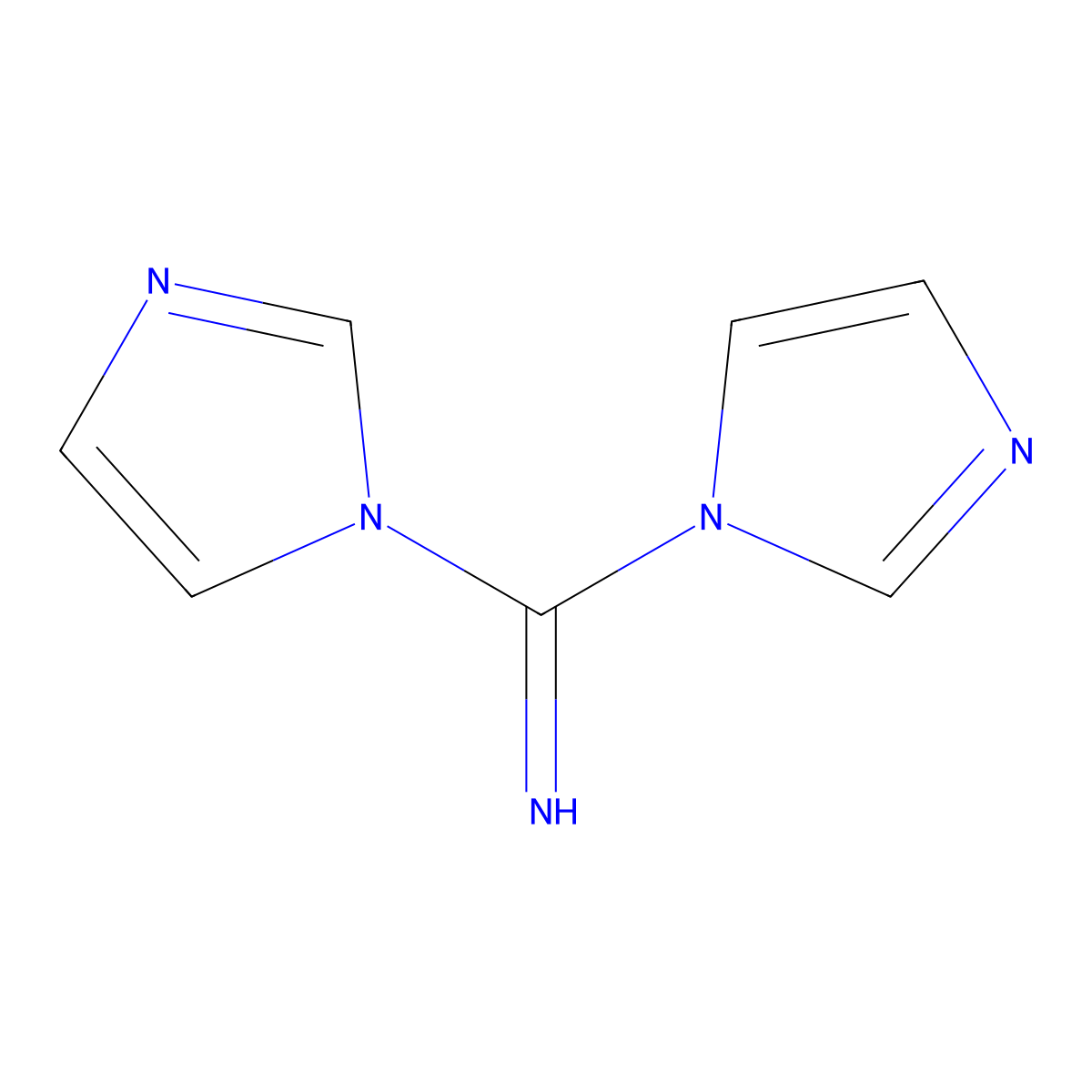 1-(1H-imidazole-1-carboximidoyl)-1H-imidazole molecular structure, CAS 104619-51-4