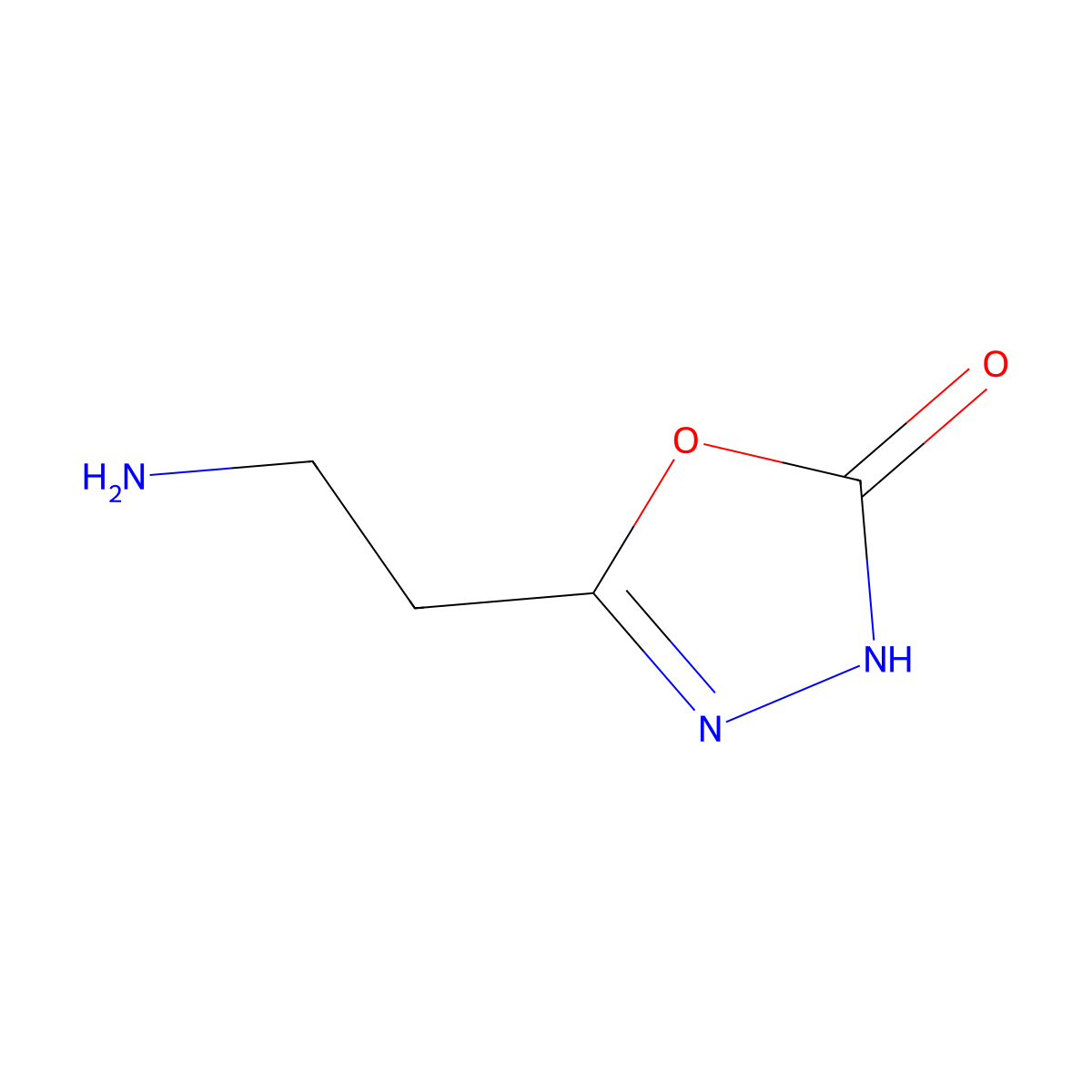 5-(2-Aminoethyl)-2,3-dihydro-1,3,4-oxadiazol-2-one molecular structure, CAS 1046203-50-2