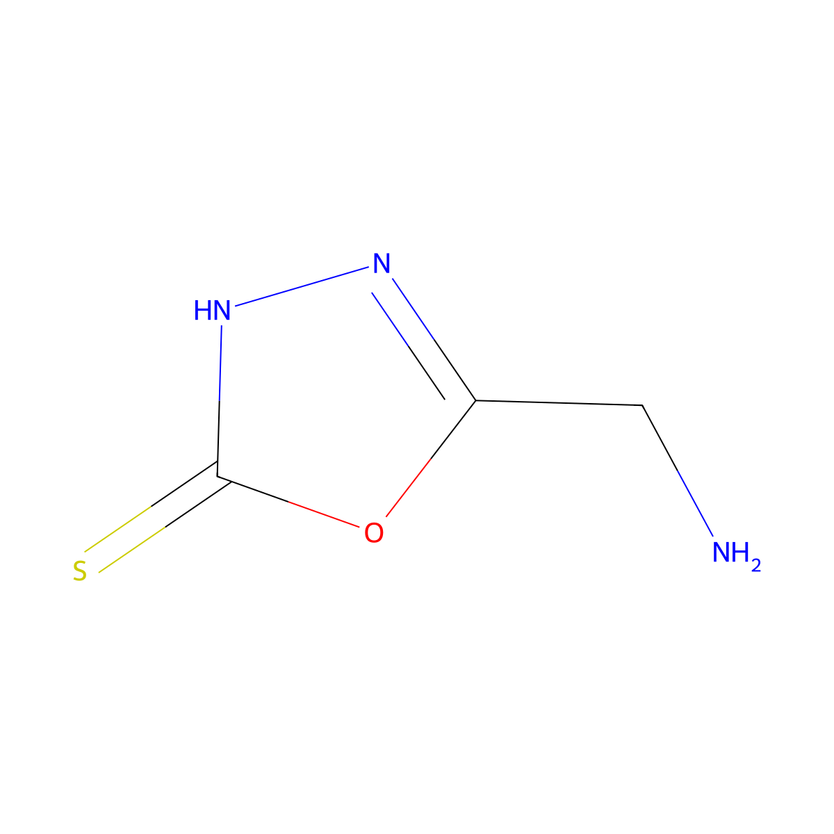 5-(Aminomethyl)-1,3,4-oxadiazole-2-thiol molecular structure, CAS 1046203-55-7