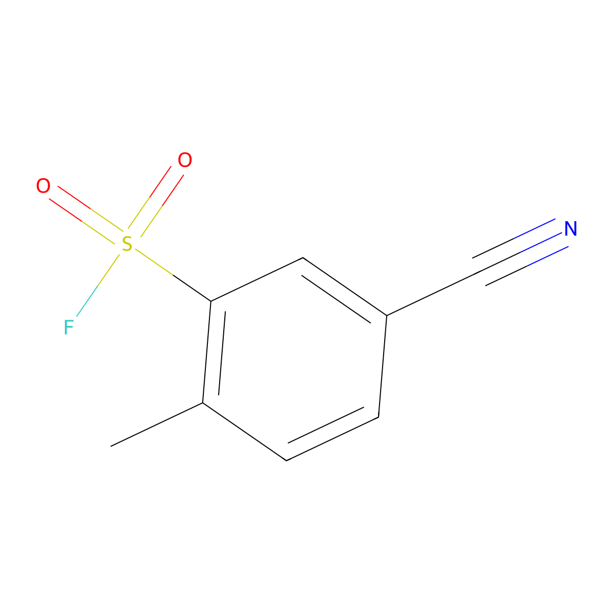 5-Cyano-2-methylbenzene-1-sulfonyl fluoride molecular structure, CAS 1046271-42-4