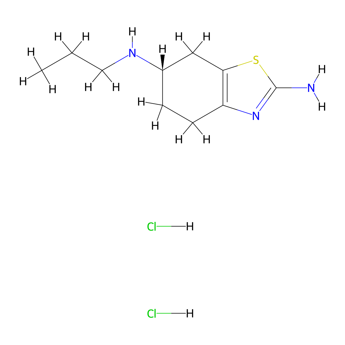 Pramipexole Dihydrochloride Anhydrous molecular structure, CAS 104632-25-9