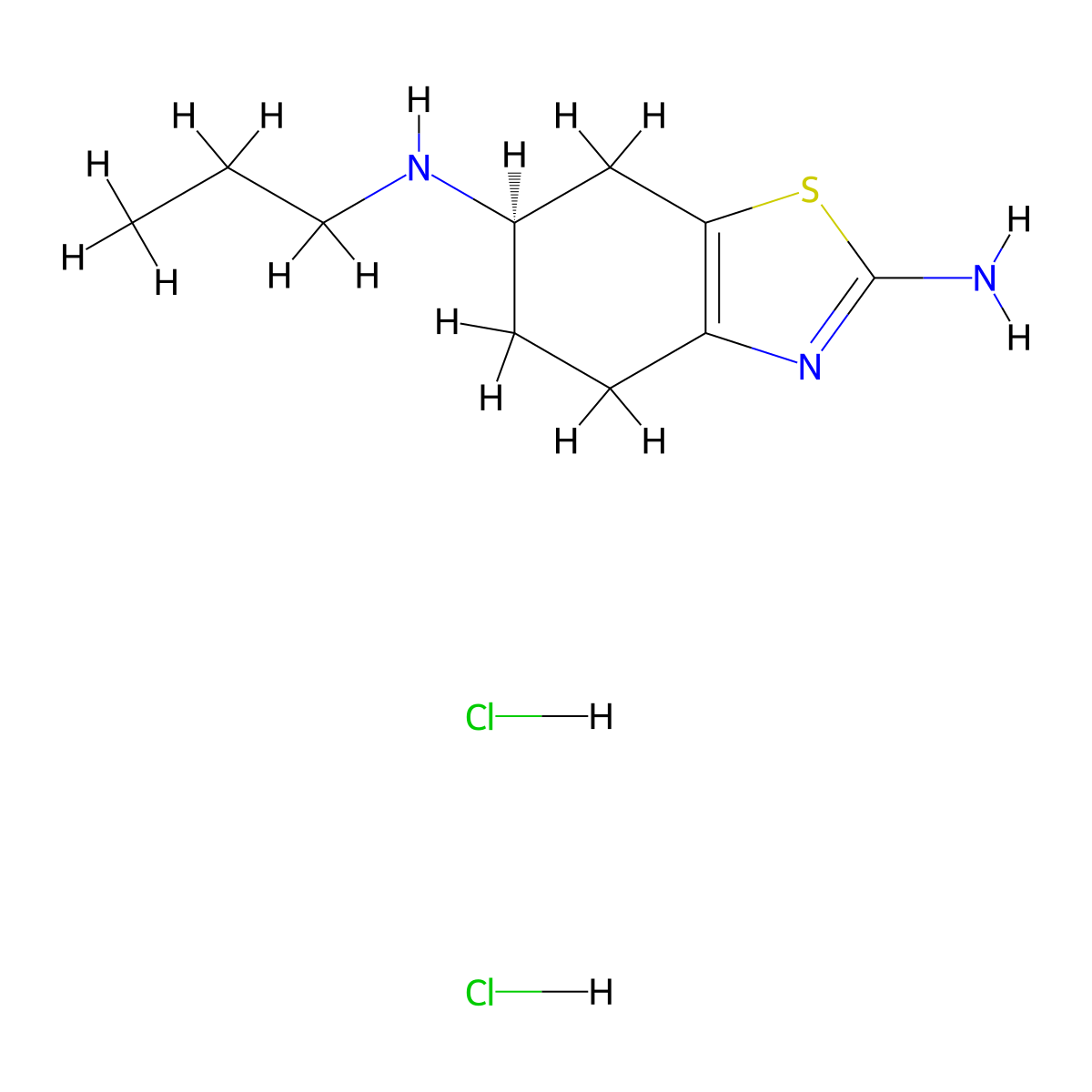 (R)-Pramipexole Dihydrochloride molecular structure, CAS 104632-27-1