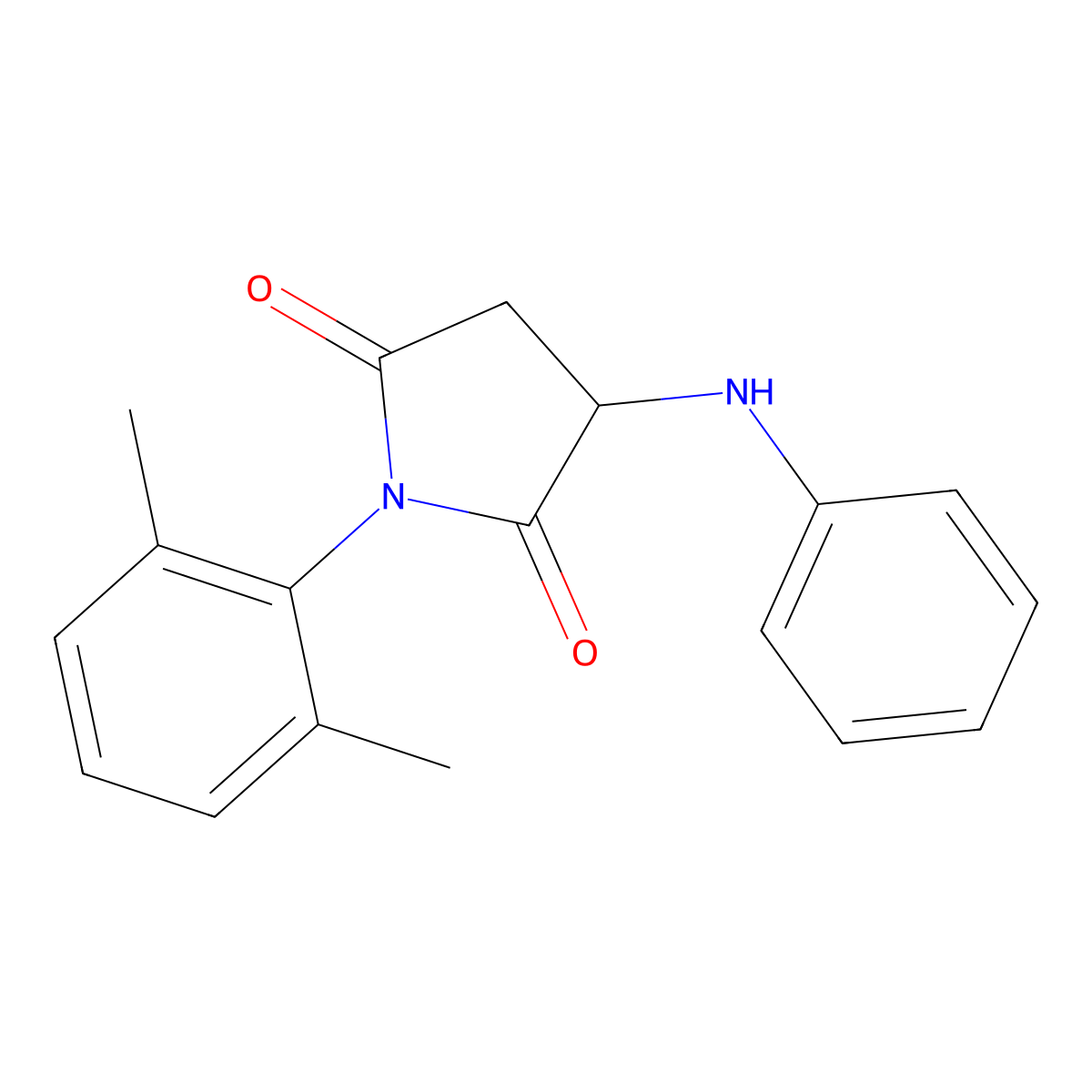 1-(2,6-Dimethylphenyl)-3-(phenylamino)azolidine-2,5-dione molecular structure, CAS 1046361-72-1