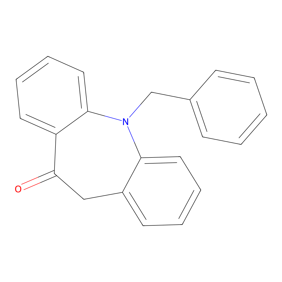 5-Benzyl-10-oxo-10,11-dihydro-5H-dibenz[b,f]azepine molecular structure, CAS 10464-31-0