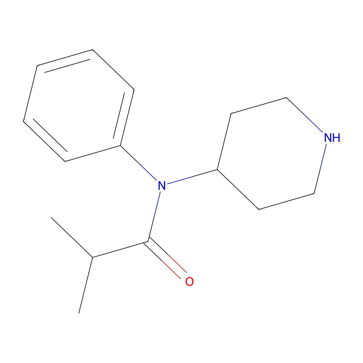 Isobutyryl norfentanyl molecular structure, CAS 1046436-53-6