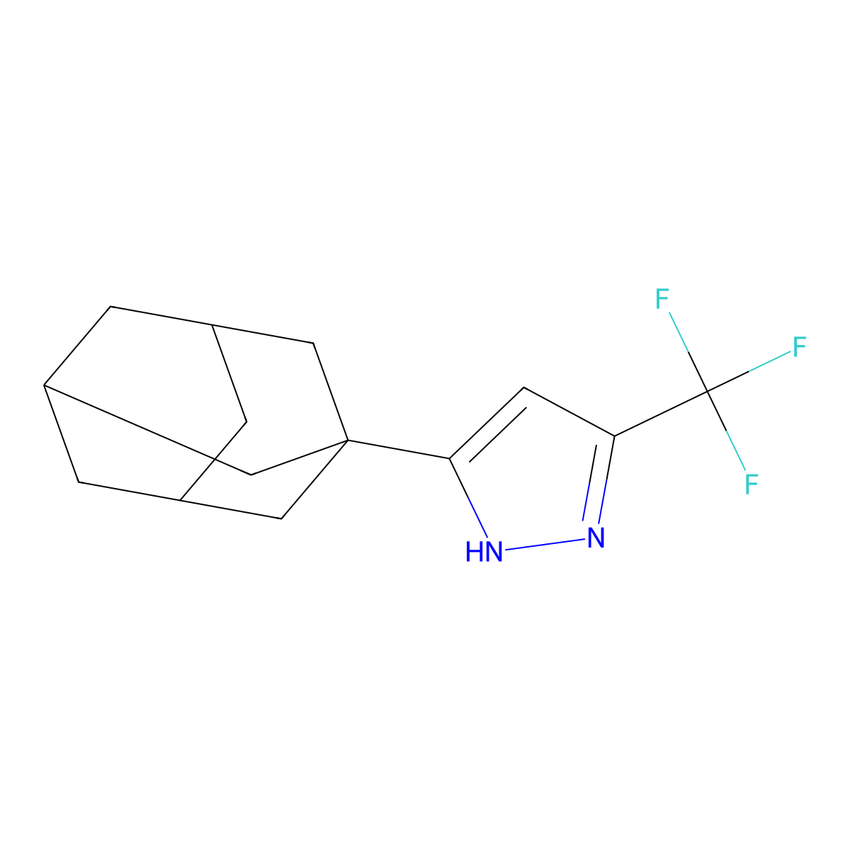 5-Adamantan-1-yl-3-trifluoromethyl-1H-pyrazole molecular structure, CAS 1046463-05-1
