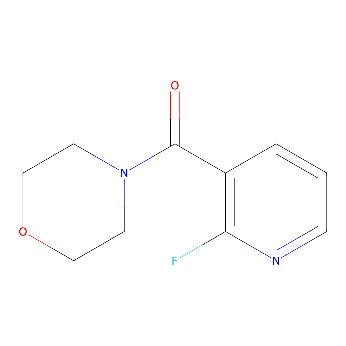 (2-Fluoropyridin-3-yl)(morpholino)methanone molecular structure, CAS 1046468-62-5