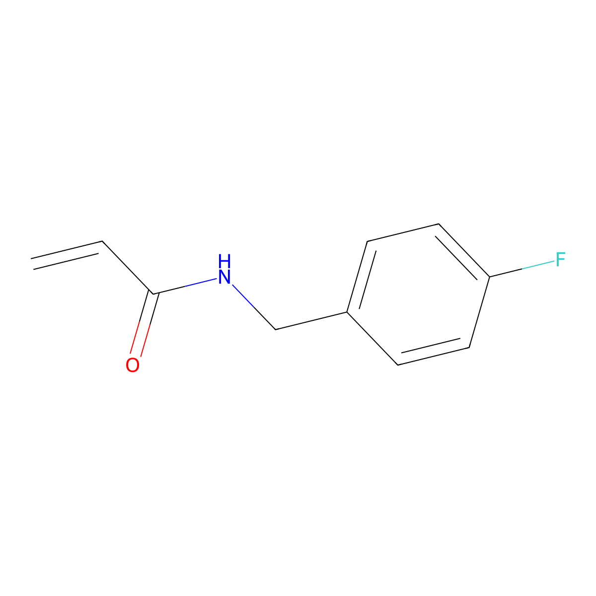 N-[(4-fluorophenyl)methyl]prop-2-enamide molecular structure, CAS 1046471-60-6