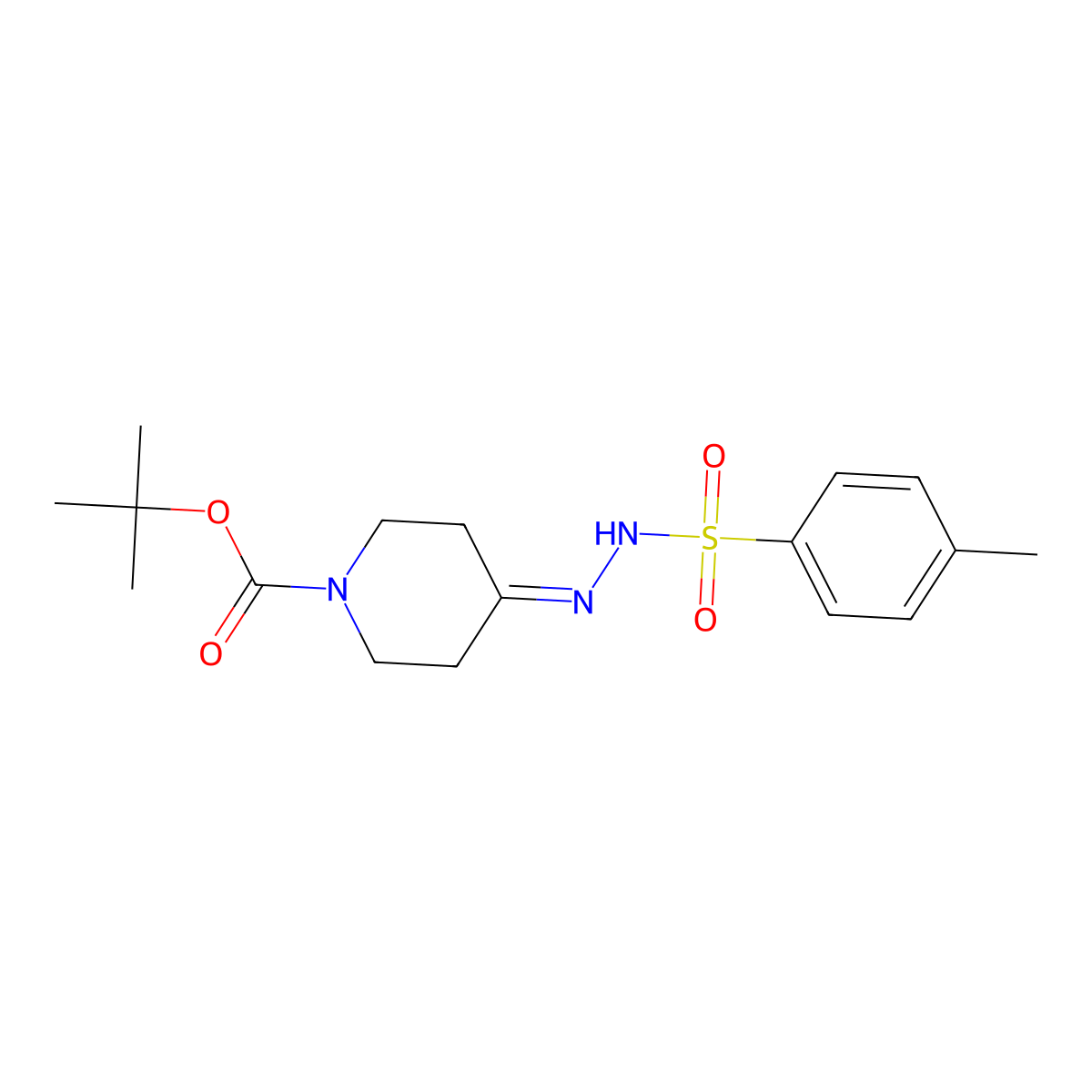 tert-Butyl 4-(2-tosylhydrazono)piperidine-1-carboxylate molecular structure, CAS 1046478-89-0