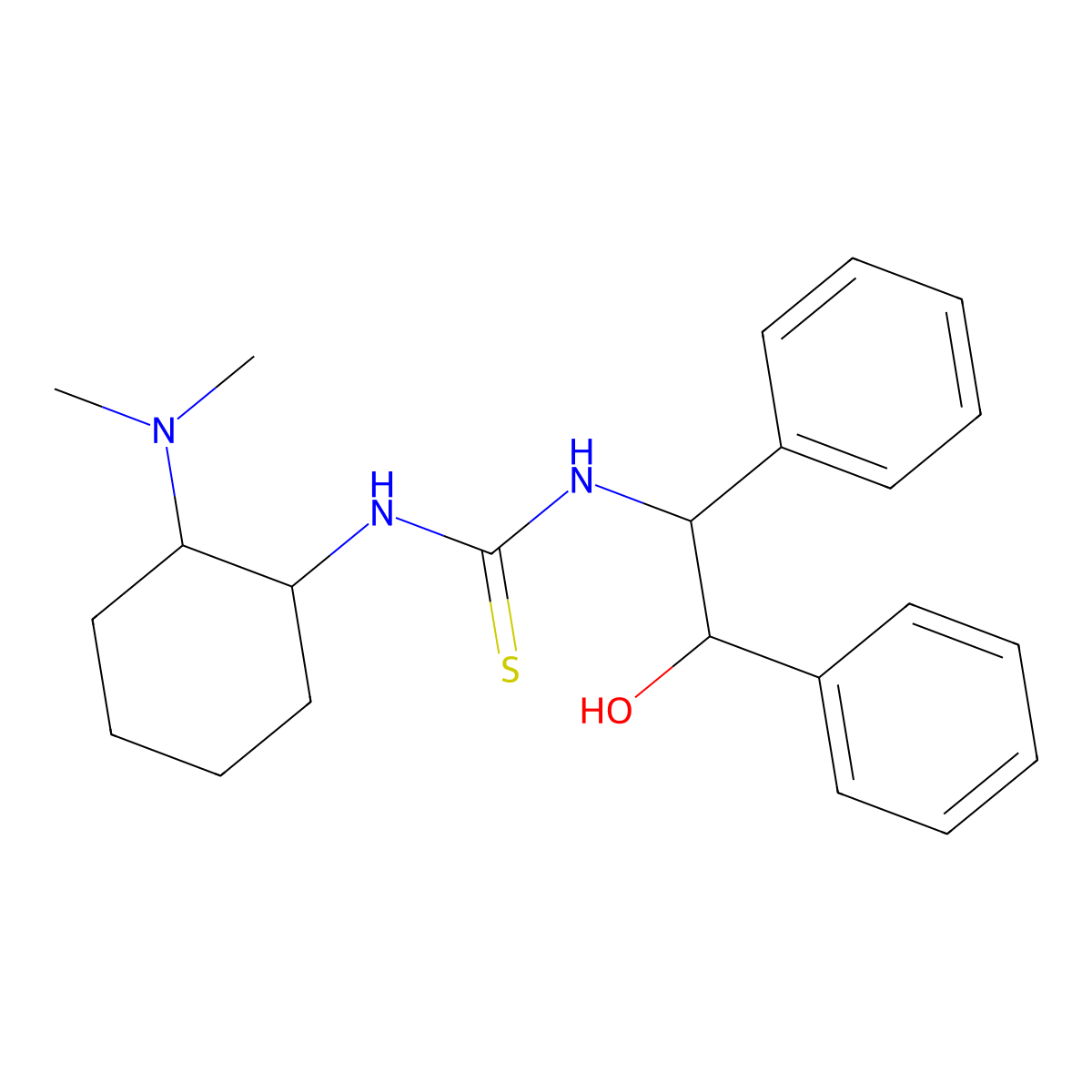 N-[(1R,2R)-2-(Dimethylamino)cyclohexyl]-N'-[(1S,2R)-2-hydroxy-1,2-diphenylethyl]thiourea molecular structure, CAS 1046493-35-9