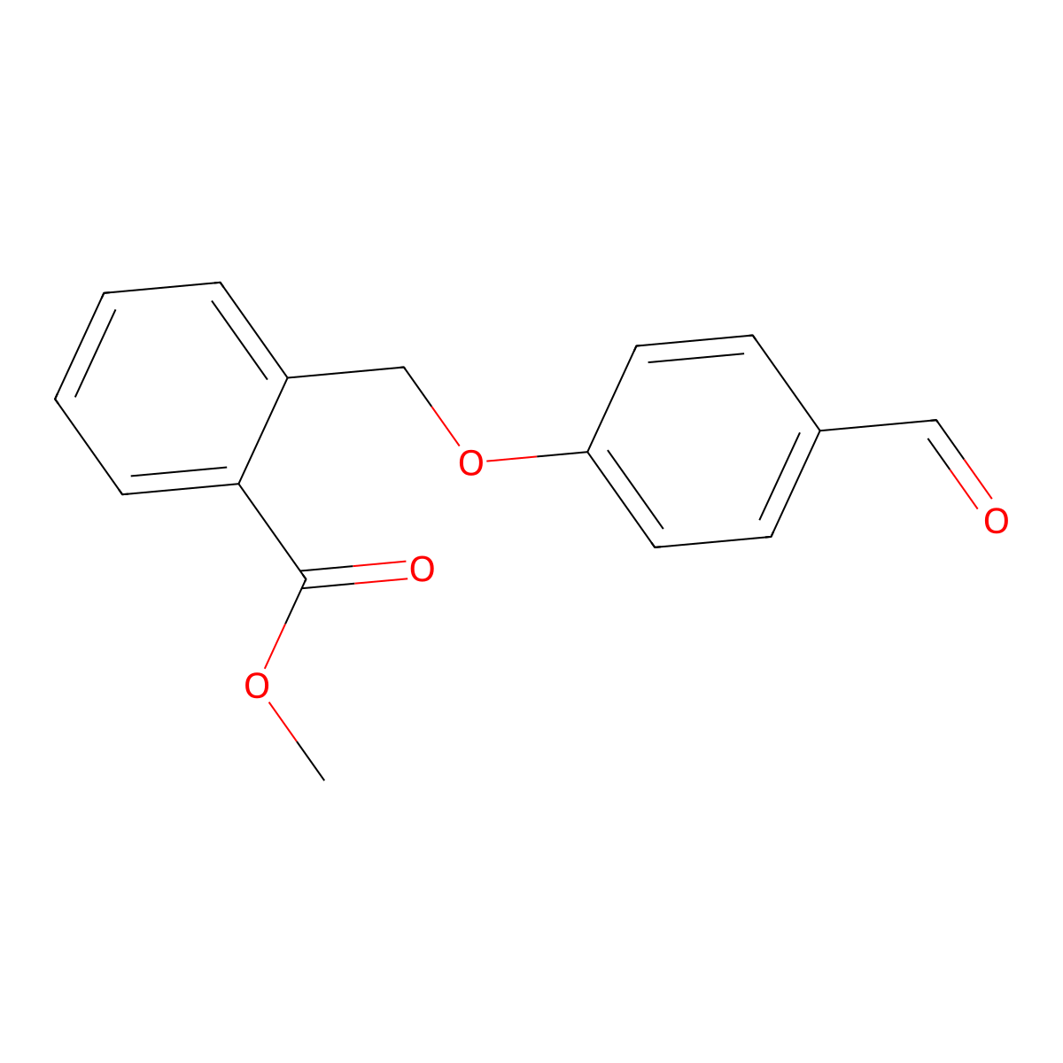 Methyl 2-[(4-formylphenoxy)methyl]benzoate molecular structure, CAS 1046494-85-2