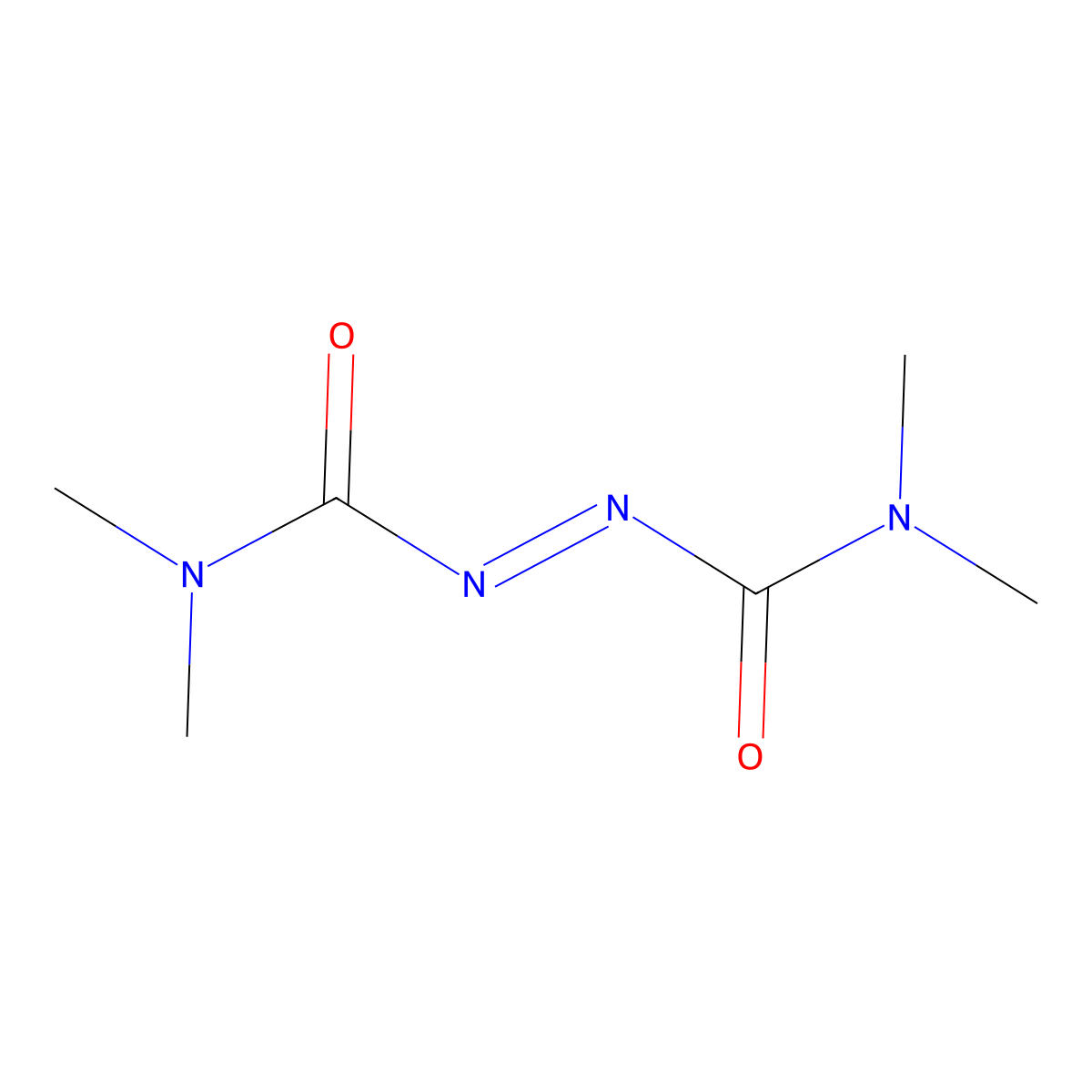 N,N,N',N'-Tetramethylazodicarboxamide molecular structure, CAS 10465-78-8