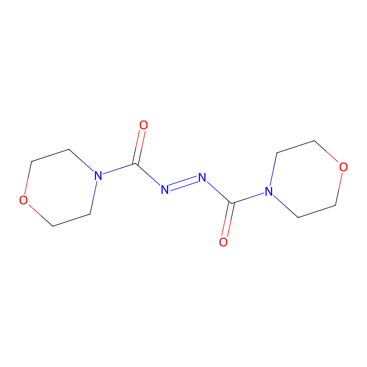 Diazene-1,2-diylbis(morpholinomethanone) molecular structure, CAS 10465-82-4