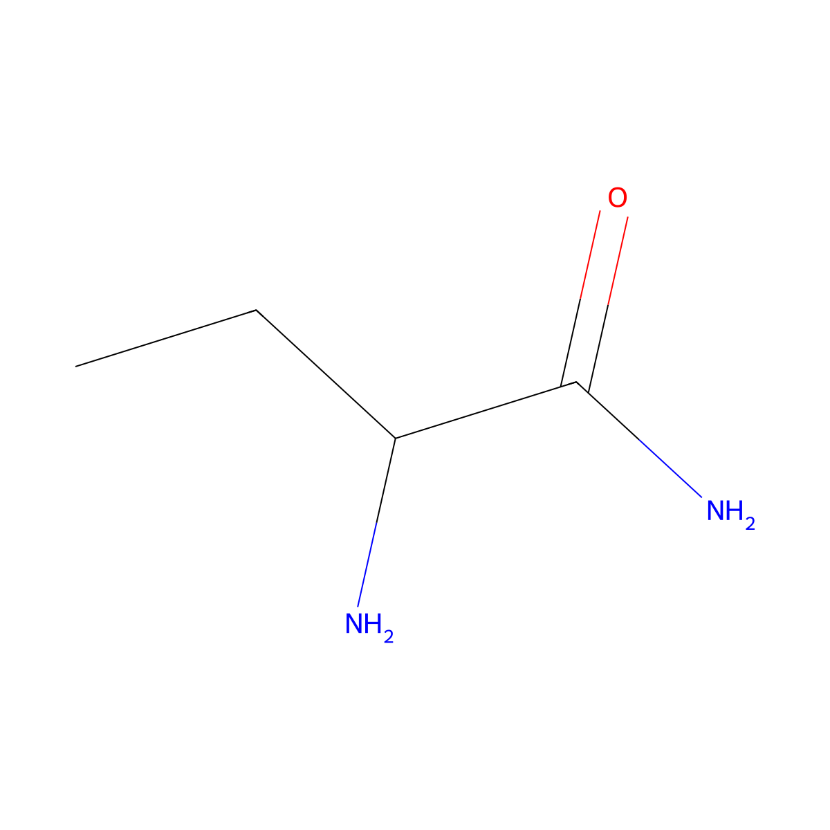 (2R)-2-aminobutanamide molecular structure, CAS 104652-77-9
