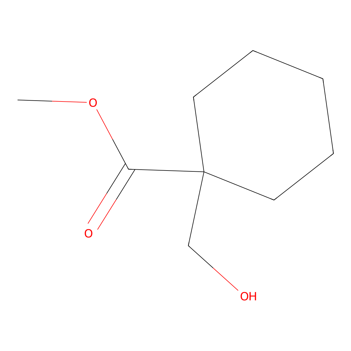 Methyl 1-(hydroxymethyl)cyclohexane-1-carboxylate molecular structure, CAS 104654-66-2