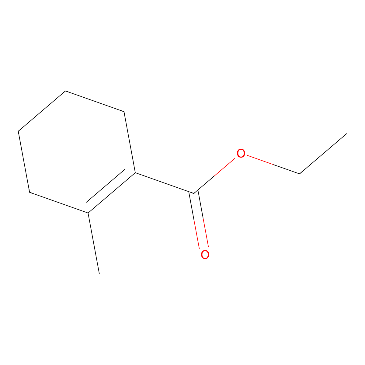 Ethyl 2-methylcyclohex-1-ene-1-carboxylate molecular structure, CAS 104654-69-5