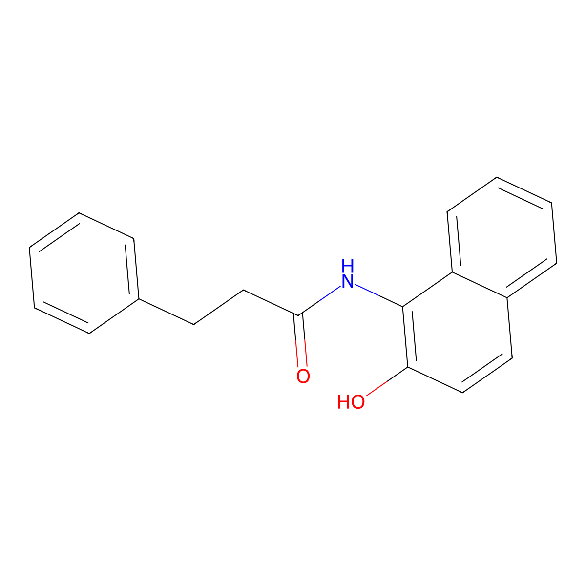 N-(2-Hydroxy-1-naphthalenyl)benzenepropanamide molecular structure, CAS 104655-34-7