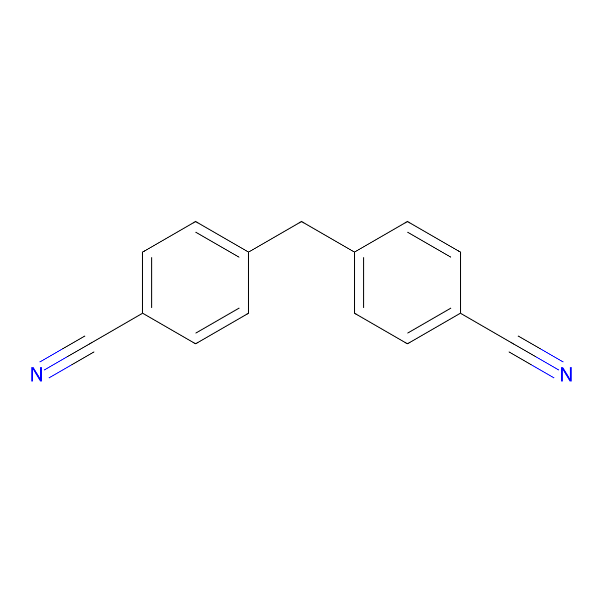 4,4'-Methylenebisbenzonitrile molecular structure, CAS 10466-37-2