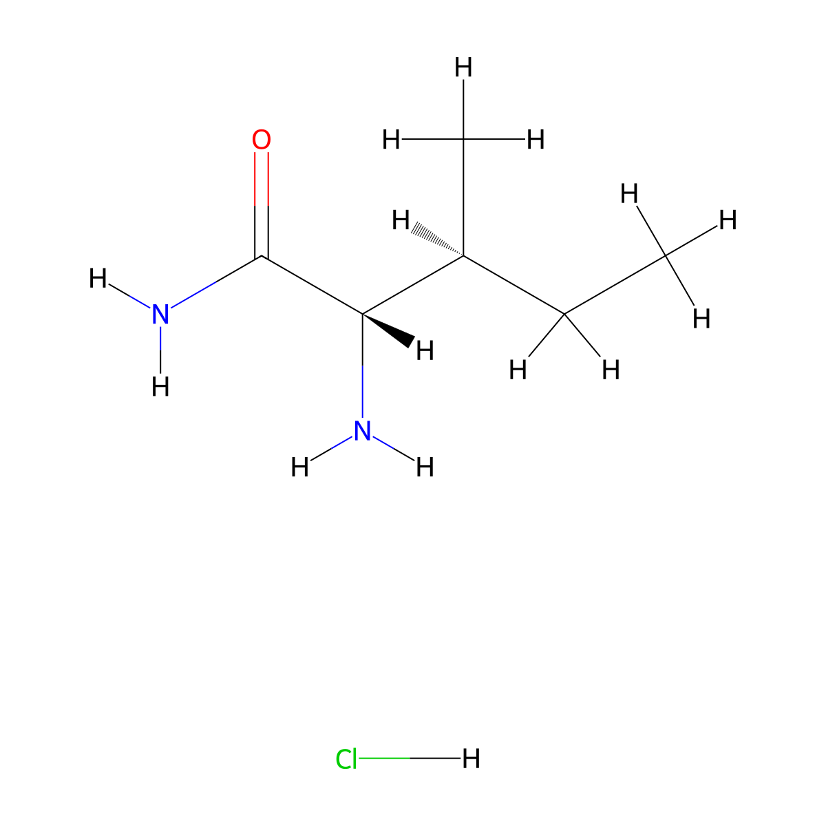 (2S,3S)-2-amino-3-methylpentanamide hydrochloride molecular structure, CAS 10466-56-5