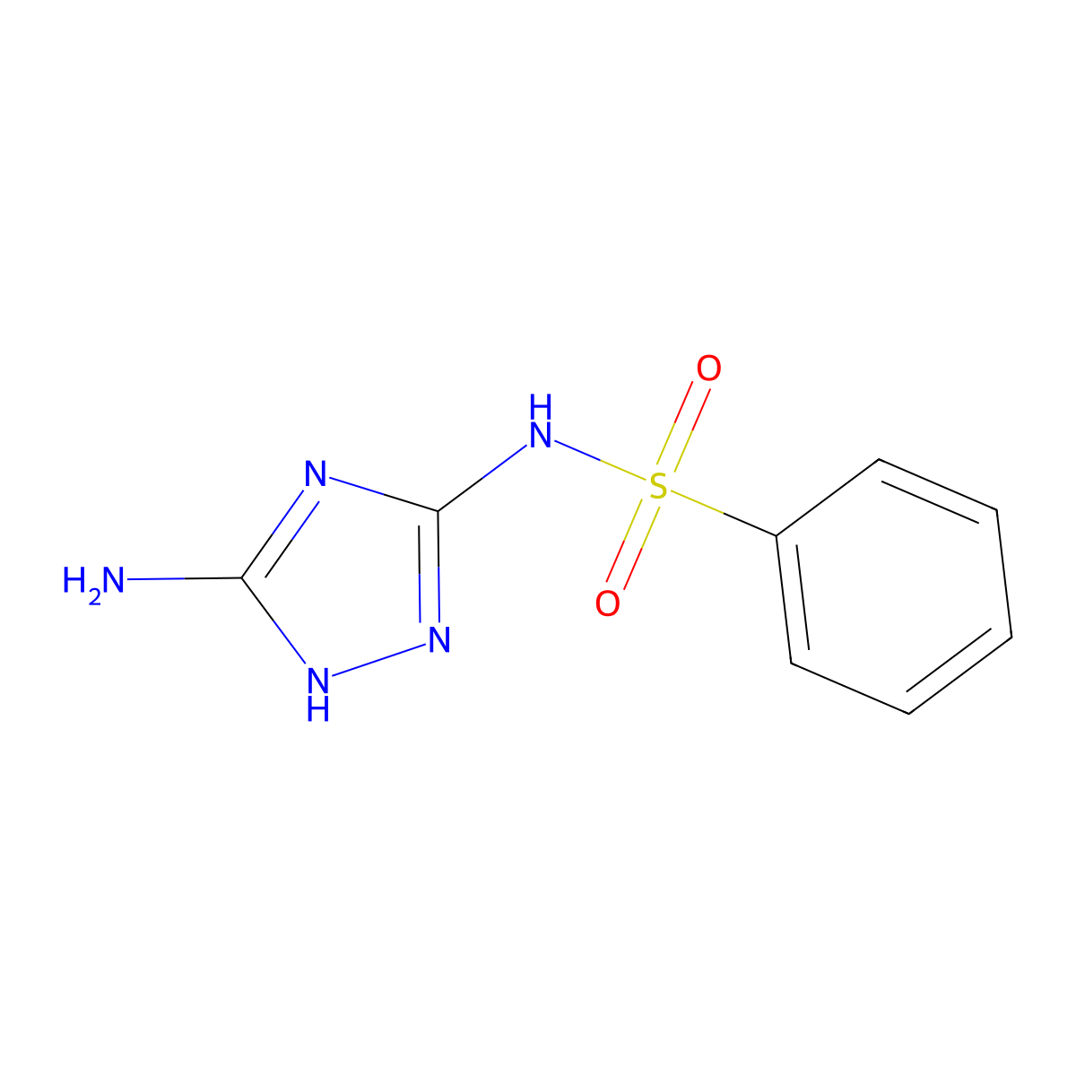N-(5-Amino-1H-1,2,4-triazol-3-yl)benzenesulfonamide molecular structure, CAS 104667-72-3