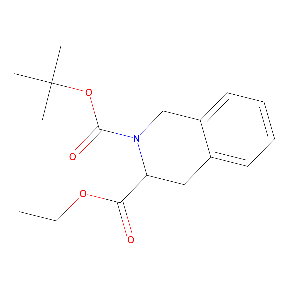 2-O-tert-butyl 3-O-ethyl 3,4-dihydro-1H-isoquinoline-2,3-dicarboxylate molecular structure, CAS 104668-13-5