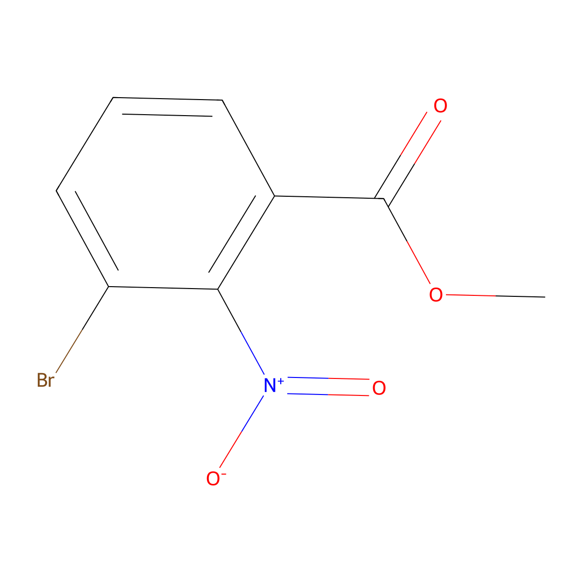 Methyl 3-bromo-2-nitrobenzoate molecular structure, CAS 104670-71-5