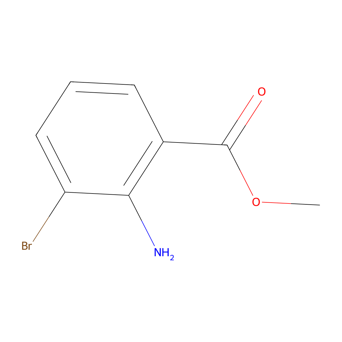 Methyl 2-amino-3-bromobenzoate molecular structure, CAS 104670-74-8