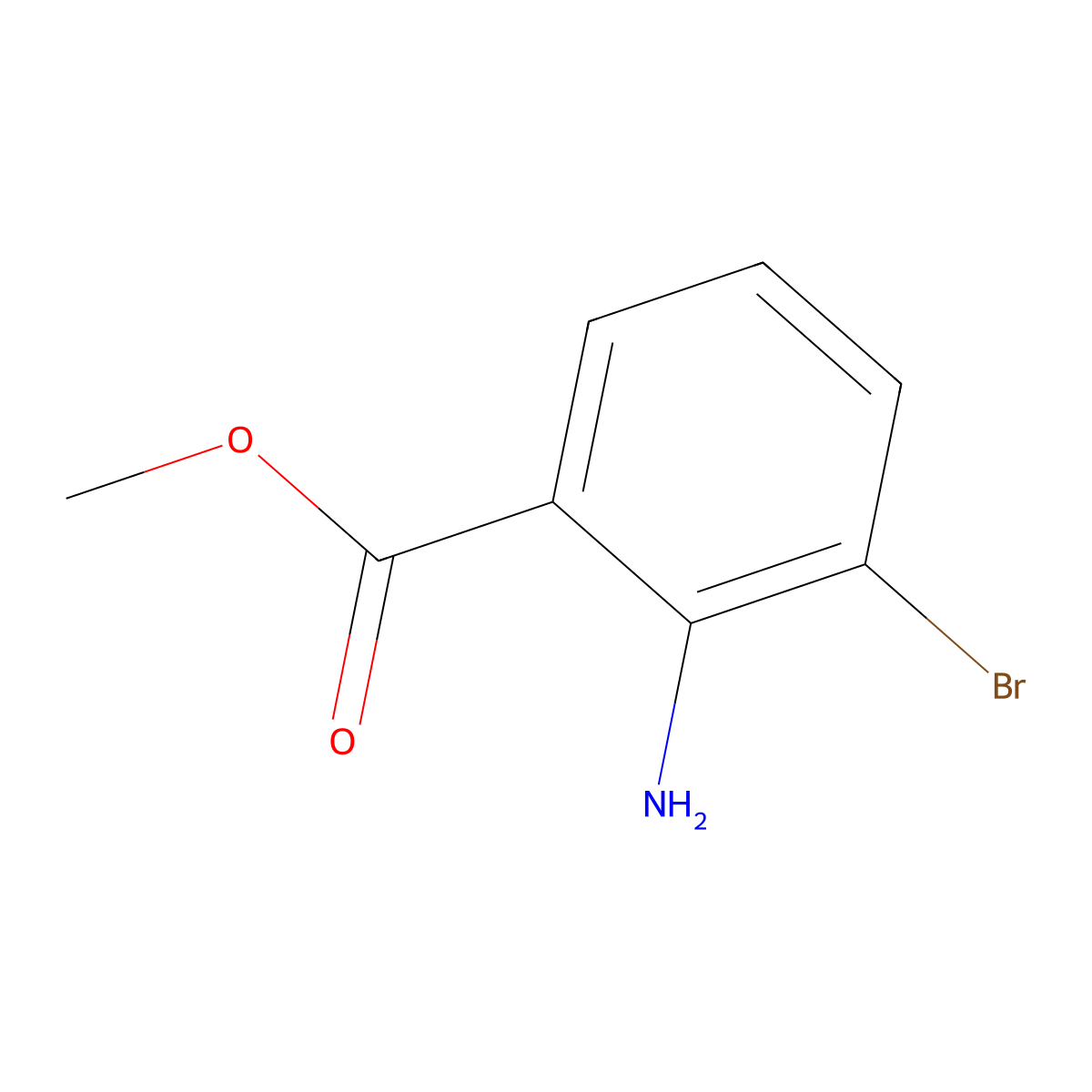 Methyl 2-amino-3-bromobenzoate molecular structure, CAS 104670-74-8