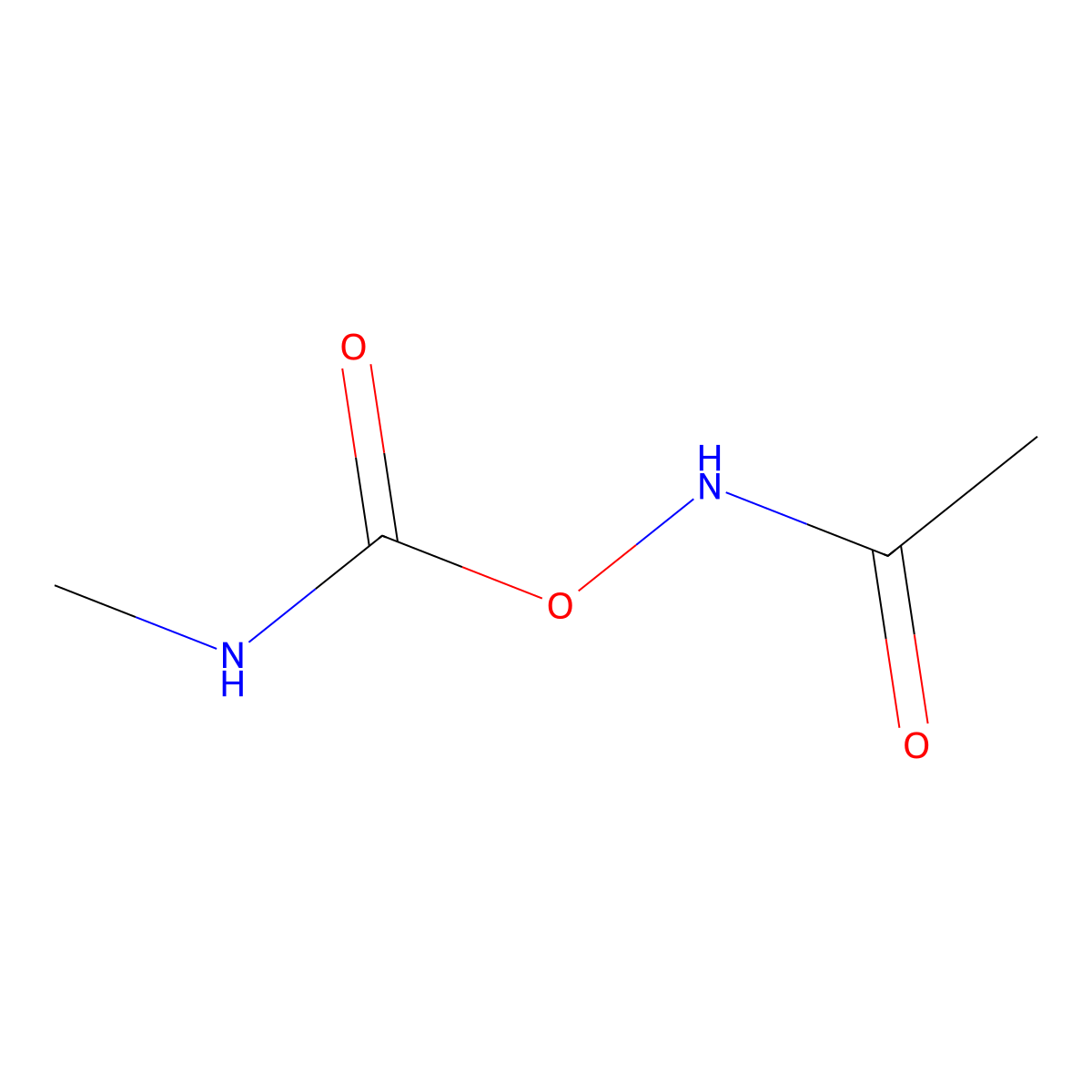 Acetamide, N-(((methylamino)carbonyl)oxy)- molecular structure, CAS 104671-59-2
