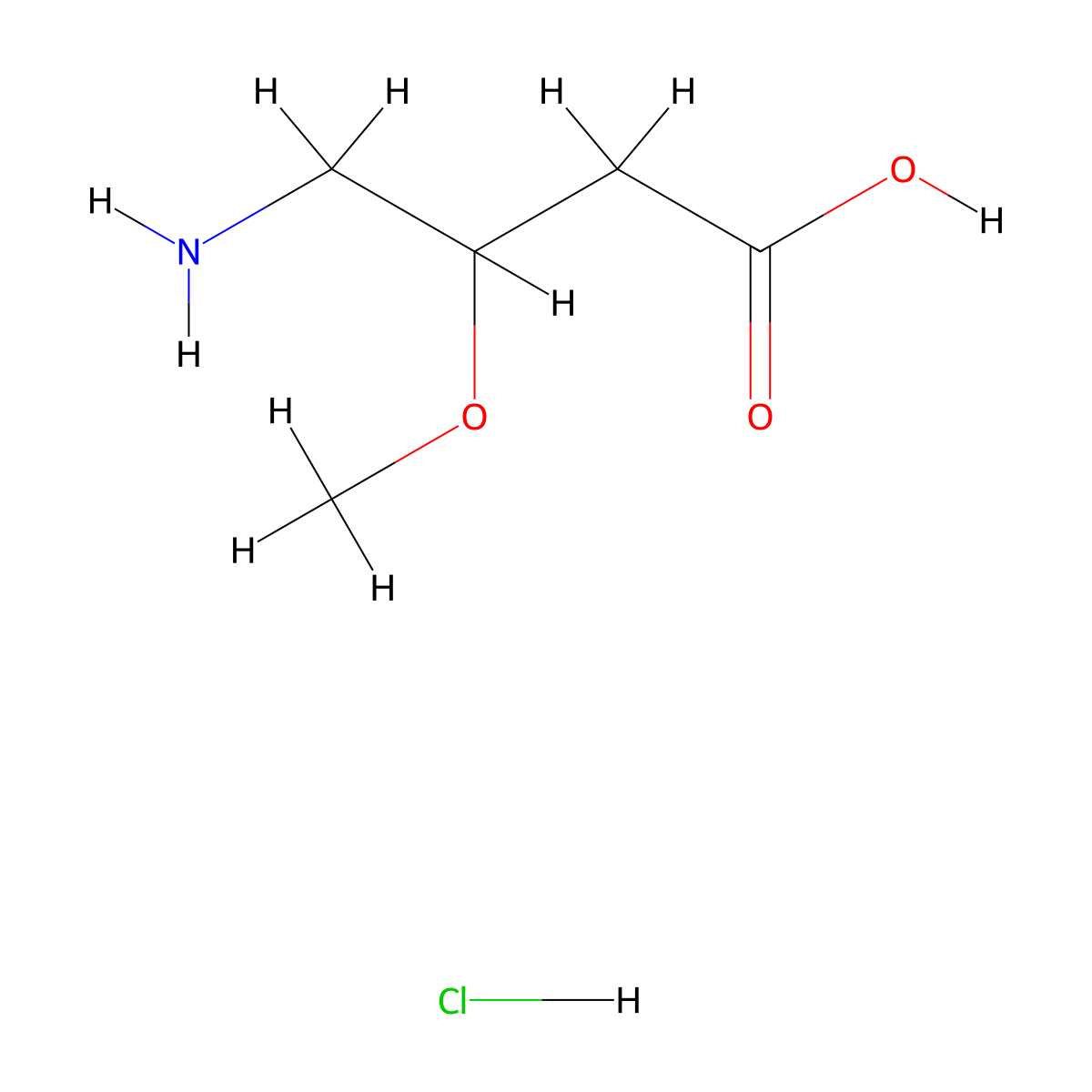 4-Amino-3-methoxybutanoic acid hydrochloride molecular structure, CAS 104671-73-0