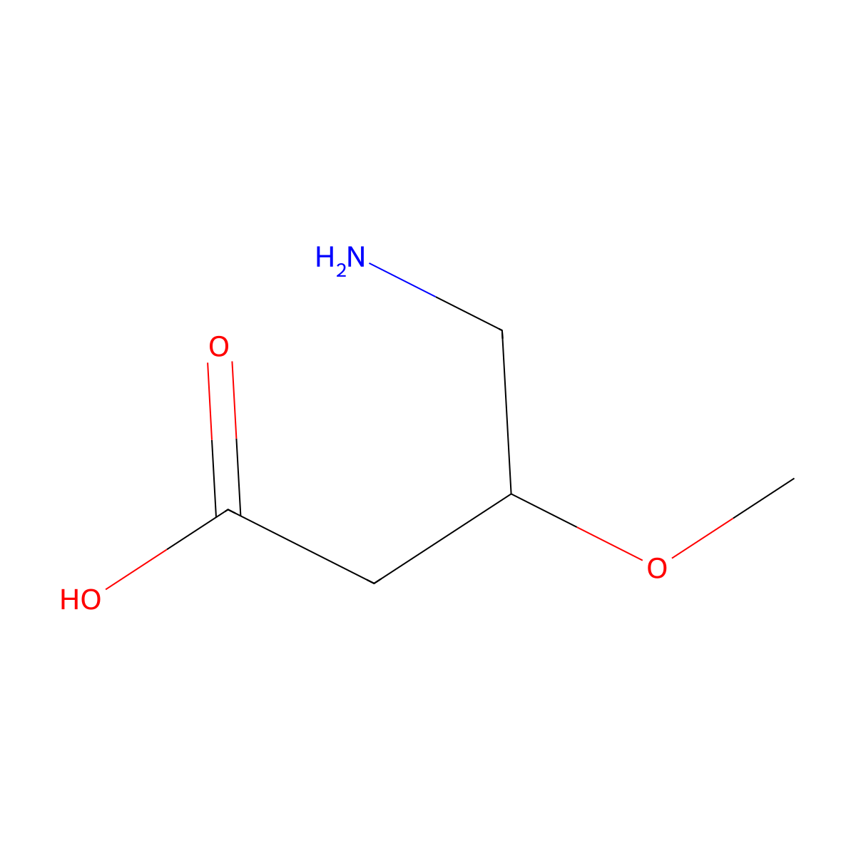 4-Amino-3-methoxybutanoic acid molecular structure, CAS 104671-77-4