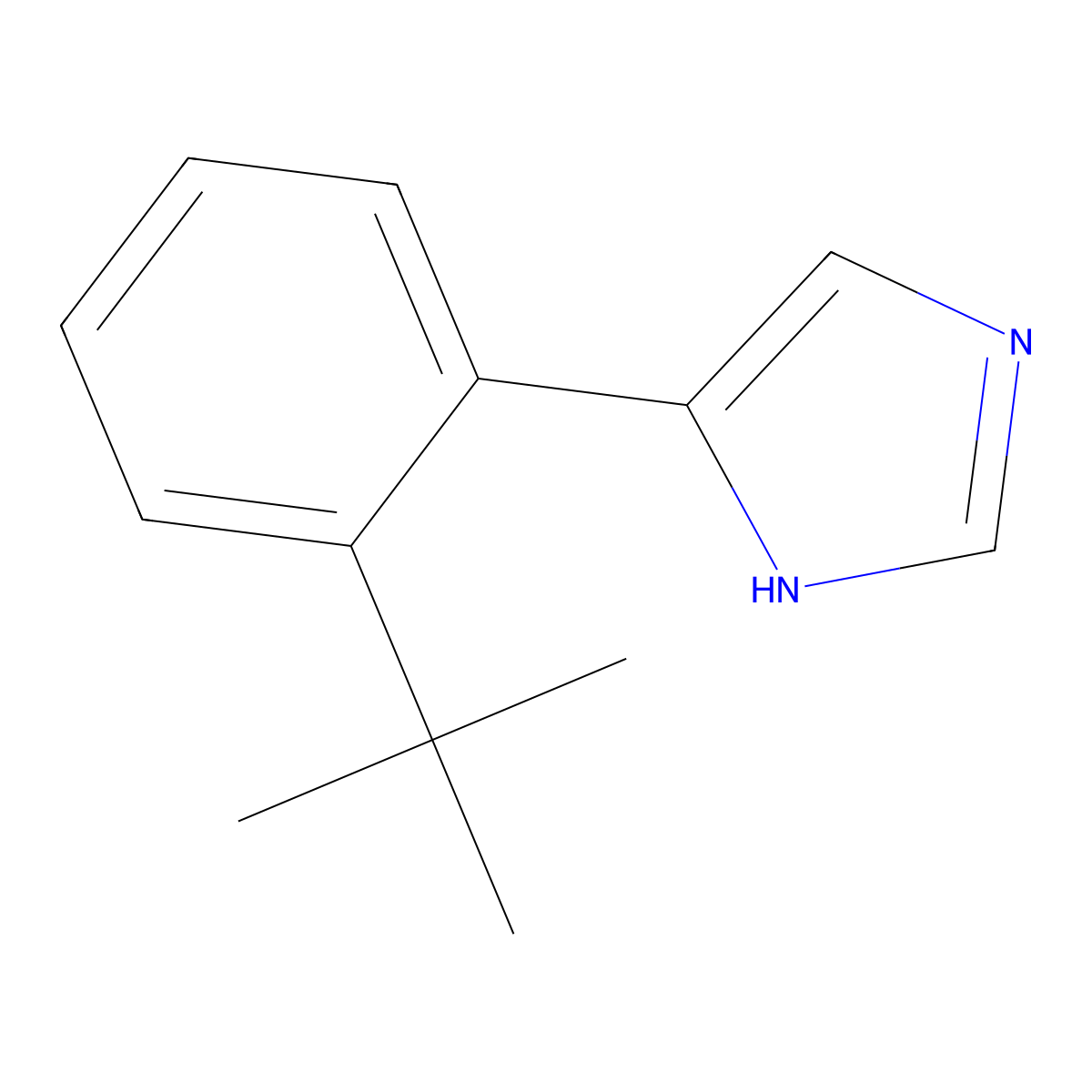4-(2-tert-butylphenyl)-1H-imidazole molecular structure, CAS 104672-20-0
