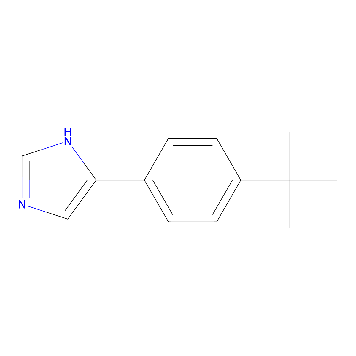 4-(4-tert-butylphenyl)-1H-imidazole molecular structure, CAS 104672-21-1