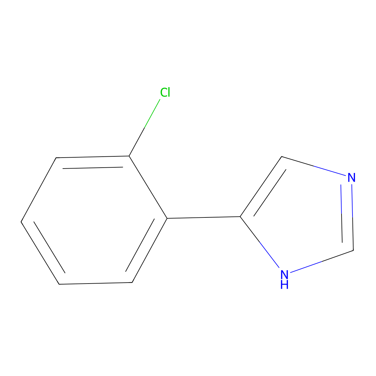 4-(2-chlorophenyl)-1H-imidazole molecular structure, CAS 104672-22-2
