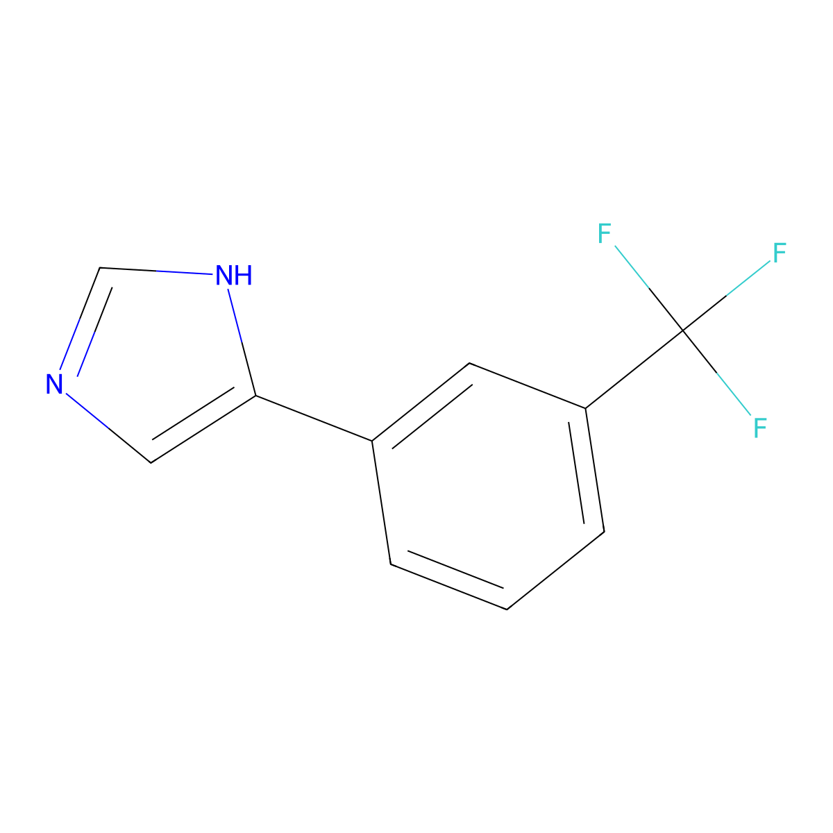 1H-Imidazole, 5-[3-(trifluoromethyl)phenyl]- molecular structure, CAS 104672-24-4