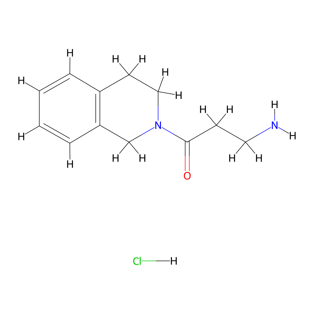 3-Amino-1-[3,4-dihydro-2(1H)-isoquinolinyl]-1-propanone hydrochloride molecular structure, CAS 1046757-39-4