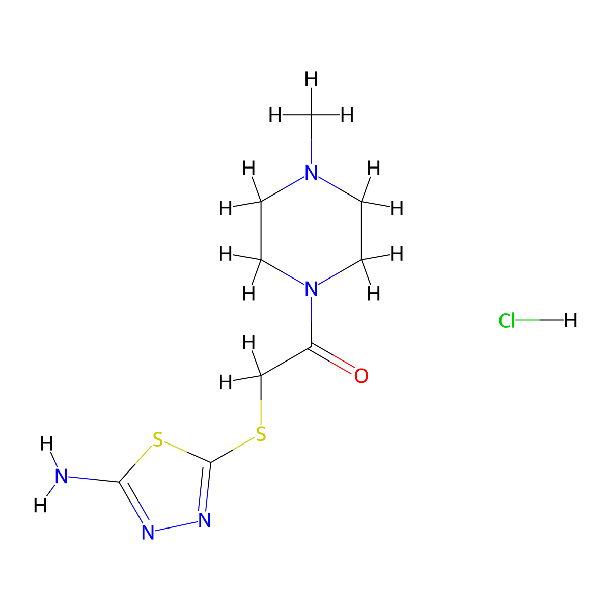 C9H16ClN5OS2 molecular structure, CAS 1046757-50-9