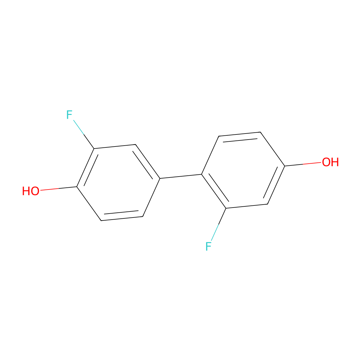 3-Fluoro-4-(3-fluoro-4-hydroxyphenyl)phenol molecular structure, CAS 1046758-87-5
