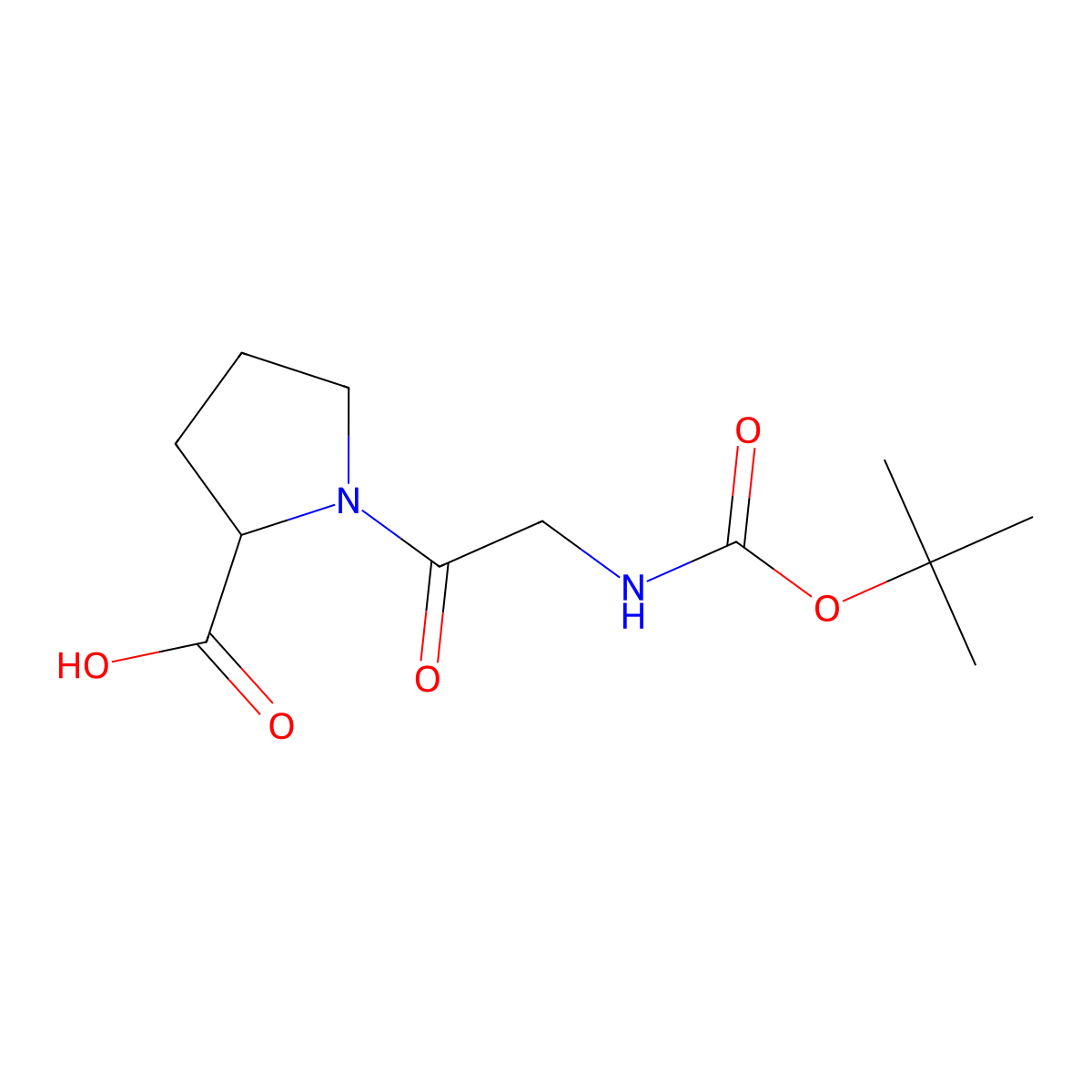 (N-Boc-glycyl)-D-proline molecular structure, CAS 1046759-47-0