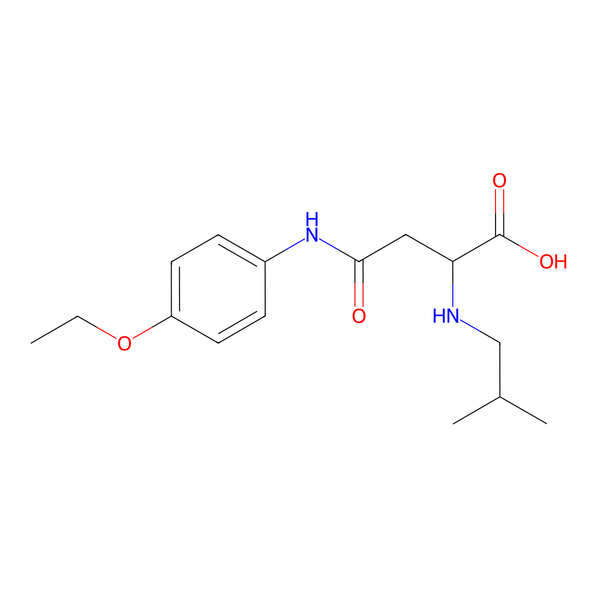 4-((4-Ethoxyphenyl)amino)-2-(isobutylamino)-4-oxobutanoic acid molecular structure, CAS 1046779-40-1