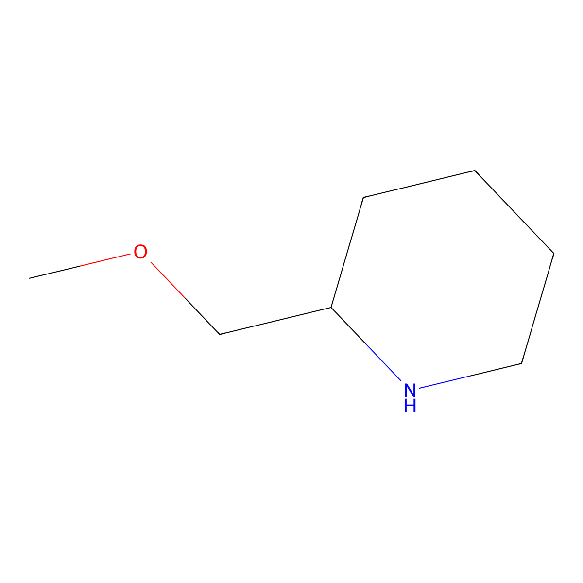2-(Methoxymethyl)piperidine molecular structure, CAS 104678-13-9